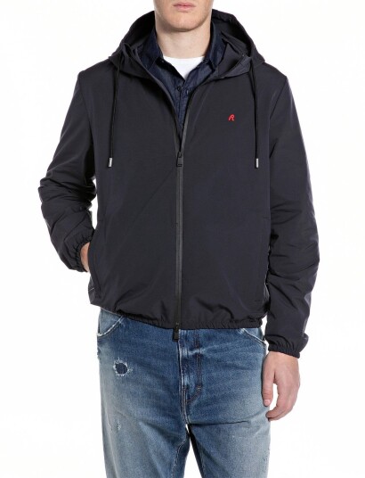 Replay Jacket Regular Red Logo Black XL