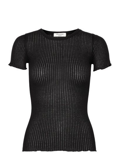 Rosemunde Rwbelize Silk Ss T-Shirt - Black - XL