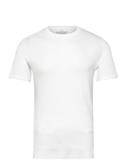 Bread & Boxers Crew Neck Ribbed   White   M