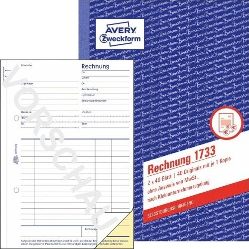 Avery 1733 Hvit Gult A5 148 Mm 210 Mm 40 Ark