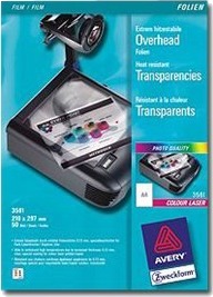 Avery 3561 Blank A4 210 X 297 Mm 50 Stk Transparenter