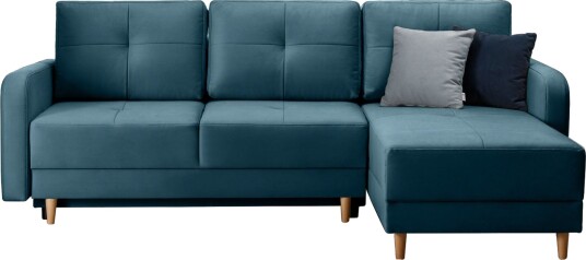 Saimon Sovesofa m. Divan med Oppbevaring 3 seter Blå Saimon Sovesofa m. Divan med Oppbevaring 3 seter Blå