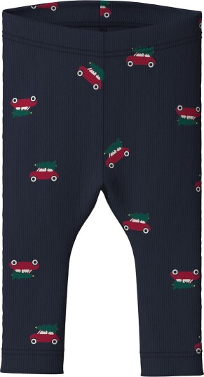 Name It Leggings - Rib - Nbmjul - Navy Blazer/Cars - Name It - 50 - Leggings - Marineblå