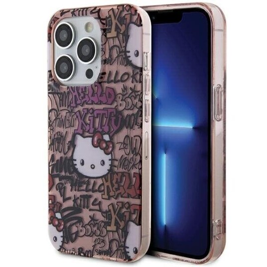 Hello Kitty Hkhcp13lhdgptp Iphone 13 Pro / 13 6.1" Pink/Pink Hardcase Iml Tags Graffiti