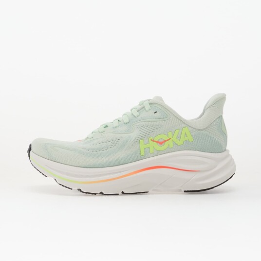 Hoka Women's Clifton 10 Sea Glass / Neon Flame 36 2/3