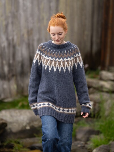 Garnius 2138-10 Farfar Unisex Genser Dream Blå Garnius 2138-10 Farfar Unisex Genser Dream Blå