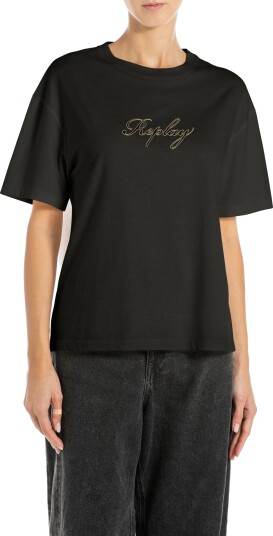 Replay Over Jersey T Shirt Black M