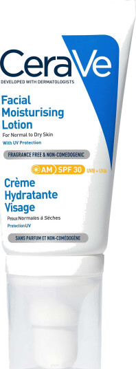 CeraVe Ansiktskrem SPF30 52 ml - Fuktighetsgivende for Normal og Tørr Hud CeraVe Ansiktskrem SPF30 52 ml - Fuktighetsgivende for Normal og Tørr Hud
