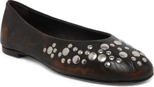 Gimaguas Studded Ballet Flats Brown 38 Gimaguas Studded Ballet Flats Brown 38