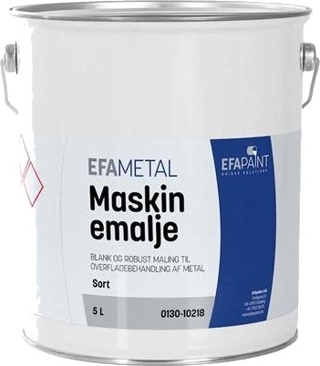 Efapaint Maskinemalje Matsvart Glans 20 Ral 9005 5l