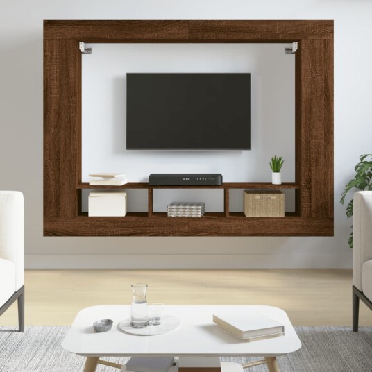 TV benk sonoma eik 152x22x113 cm konstruert tre