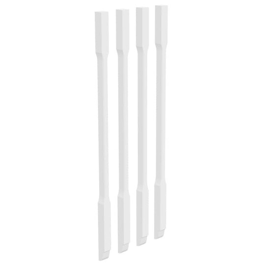 Rekkverkspillarer Lundbergs Helsinki for Utenpåliggende Hvit 4-pk