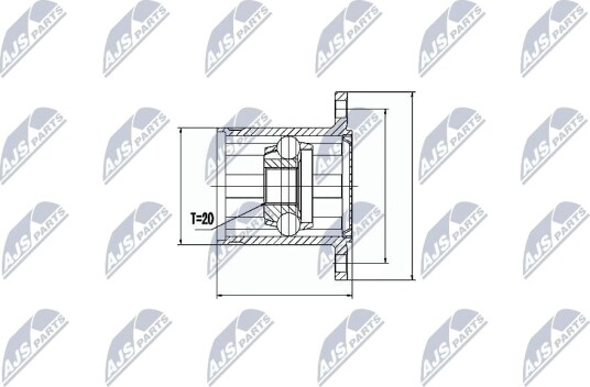 Nty Drivknute drivaksel NTY NPW TY 062 Nty Drivknute drivaksel NTY NPW TY 062