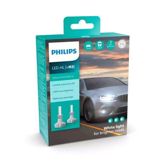 LED pære Philips Ultinon Pro5100 HL +160% H3