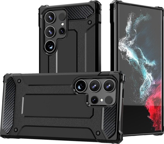 Hurtel Hybrid Armor-etui for Samsung Galaxy S25 Edge Svart