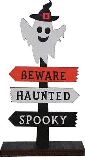 Halloween Dekorativt Treskilt 14,5 x 8 cm