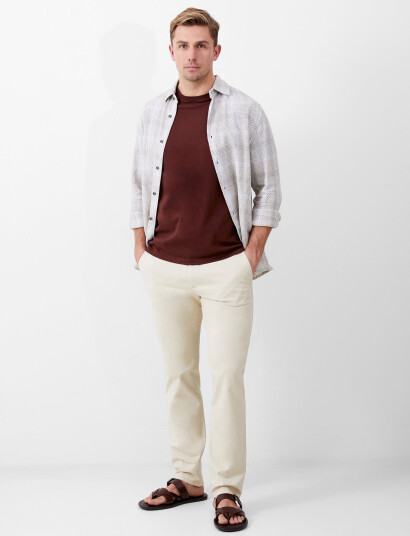 French Connection Stretch Chino Trouser - Beige - 32 French Connection Stretch Chino Trouser - Beige - 32