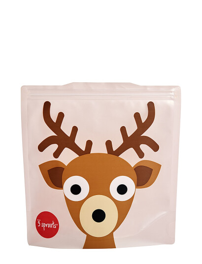 3 Sprouts 3 Sprouts Sandwich Bag (2 Pcs.), Roe Deer - Pink - 18.42X5.72X19CM 3 Sprouts 3 Sprouts Sandwich Bag (2 Pcs.), Roe Deer - Pink - 18.42X5.72X19CM