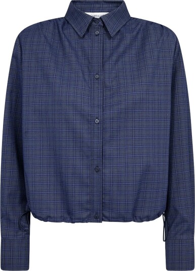 Co" Couture Daxtercc Check Pleat Shirt Blue M