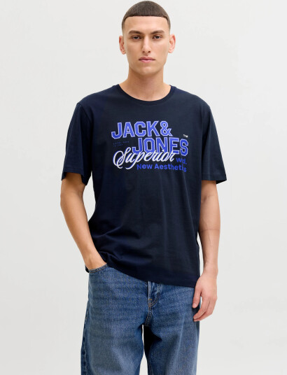 Jack & Jones Jjelogo Tee Ss O Neck 2 Col Ss26 Sn Navy S Jack & Jones Jjelogo Tee Ss O Neck 2 Col Ss26 Sn Navy S