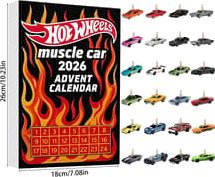 Hot Wheels Muscle Cars 2026 Adventskalender 24 dager med lekebiler