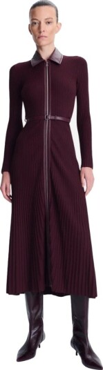 Simkhai Ismelle collared midi dress L rød dame
