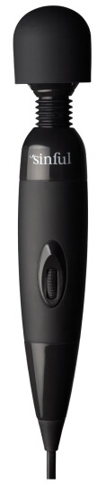 Sinful Klassisk Midi Magic Wand Vibrator     - Svart