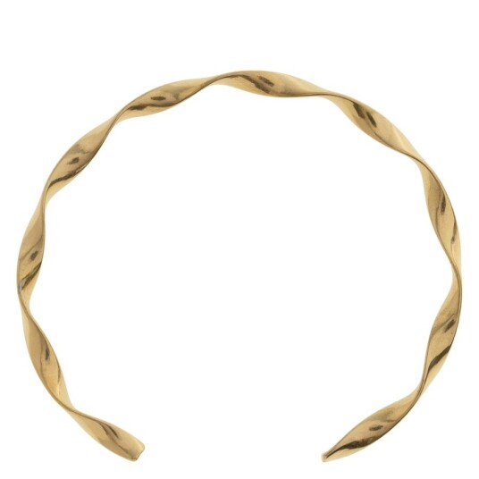 Timi Of Sweden Juniper Wavy Twisted Bangle Bracelet Stainless Ste