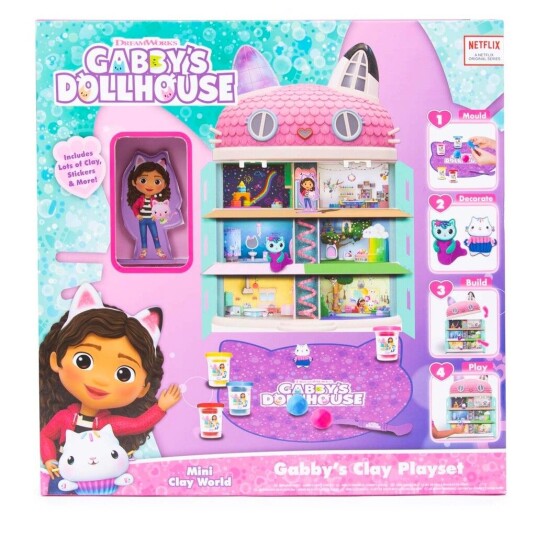 Gabbys Dollhouse DIY Clay Cats & Dollhouse Set 204-700003