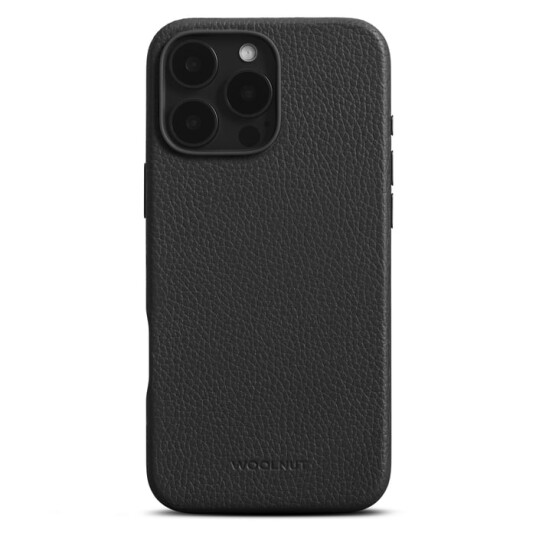 WOOLNUT skinnetui for iPhone 16 Pro Max Svart