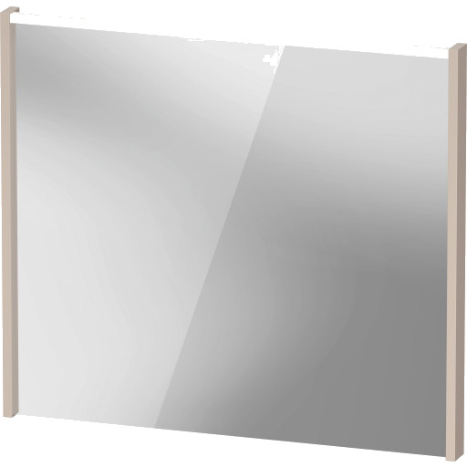 Duravit D Code speil med lys øverst 800 x 700 mm taupe dekor