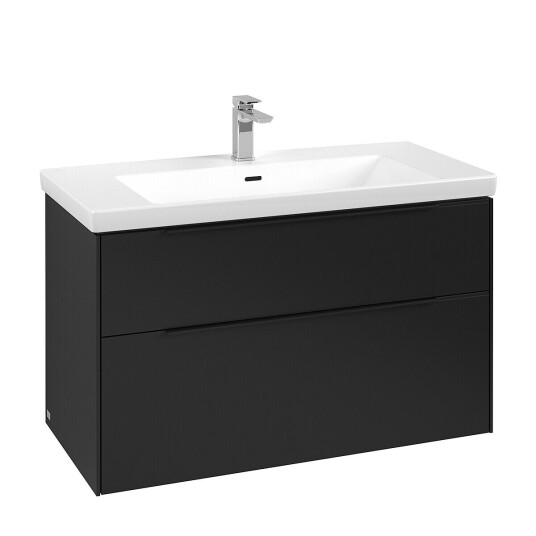 Villeroy & Boch  Subway 3.0 Servantskap m/2 skuffer 973x576x478 mm Vulkansort Matt