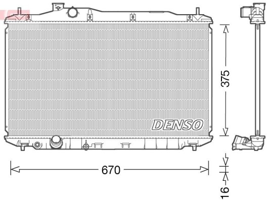 Radiator DENSO DRM40040 Radiator DENSO DRM40040