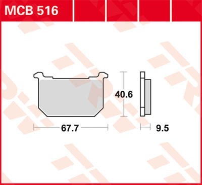 Bremseklosser TRW MCB516