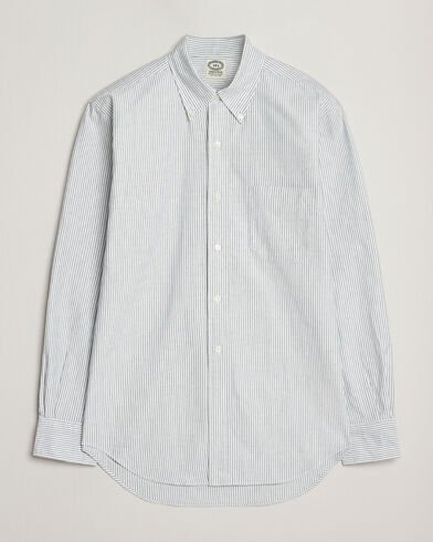 Kamakura Shirts Vintage Ivy Oxford Button Down Shirt Green Stripe