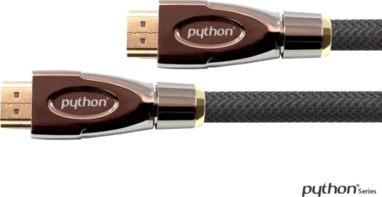 Høyhastighets Hdmi Tilkoblingskabel? Med Ethernet 4K2k / Uhd Gullbelagte Kontakter Ofc Svart Nylonflette 1 M Python? Serie Gc M0015