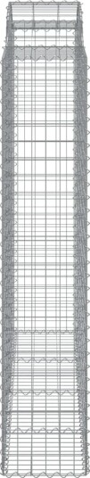 vidaXL Gabionkurver buede 4 stk 200x50x200/220 cm galvanisert jern