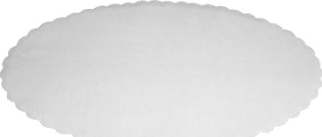 Fadpapir 29X46 Cm Oval Præget Hvid,2 Pk X 500 Stk/Krt