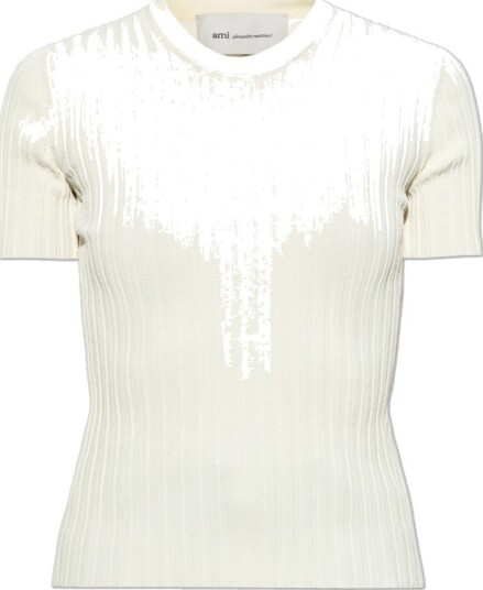Ami Paris Dame Strikkevarer Beige M,