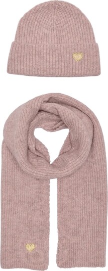 Kids Only Kmgavery Life Scarf And Beanie Set Acc TWILIGHT MAUVE One Size