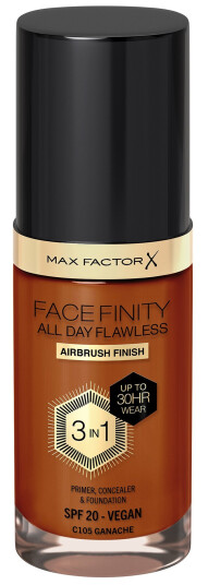 Max Factor Facefinity 3-in-1 Foundation C105 Ganache 30 ml Max Factor Facefinity 3-in-1 Foundation C105 Ganache 30 ml
