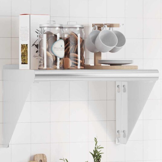 Vegghylle 50x30x31 cm sølv rustfritt stål Vegghylle 50x30x31 cm sølv rustfritt stål