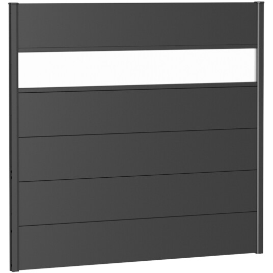 BIOHORT VEGGPANEL FOR LEVEGG AKRYLGLASS 150X135 MØRK GRÅ METALLIC