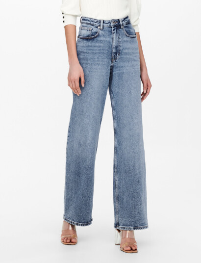 ONLY Onljuicy Hw Wide Leg Dnm Rea365 Noos - Blue - 29 x 30
