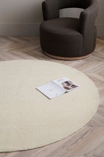 Ellos Home Ullteppe Bergamo Round Hvit