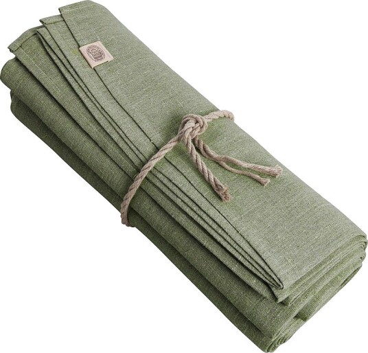 Lovely Linen Duk Classic Rund i manglet lin Grønn