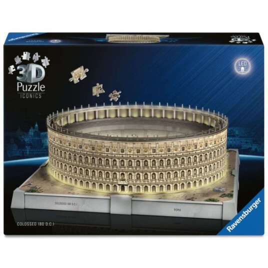 Ravensburger Iconics 3D puslespill med LED lys 116 brikker ??? Colosseum Roma