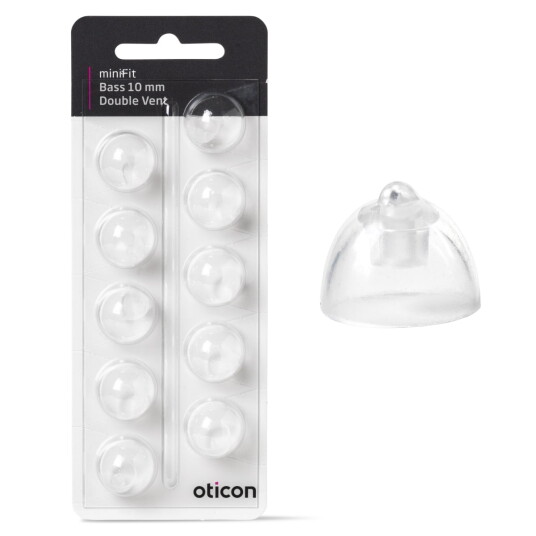 Oticon miniFit Basdome (dobbel vent) - 10 mm