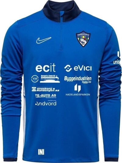 Harestua IL Nike Treningsskjorte Academy 25   Blå/Navy/Hvit Barn størrelse S: 128 137 cm