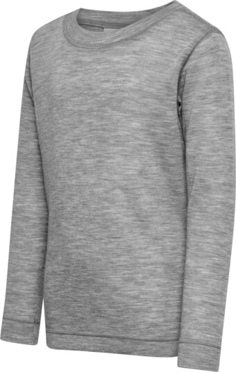 Hummel Grey Melange Jr Ull Rib T-Shirt L/S 134